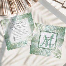 Planeador de Eventos Botânicos Verdes com Aquarela