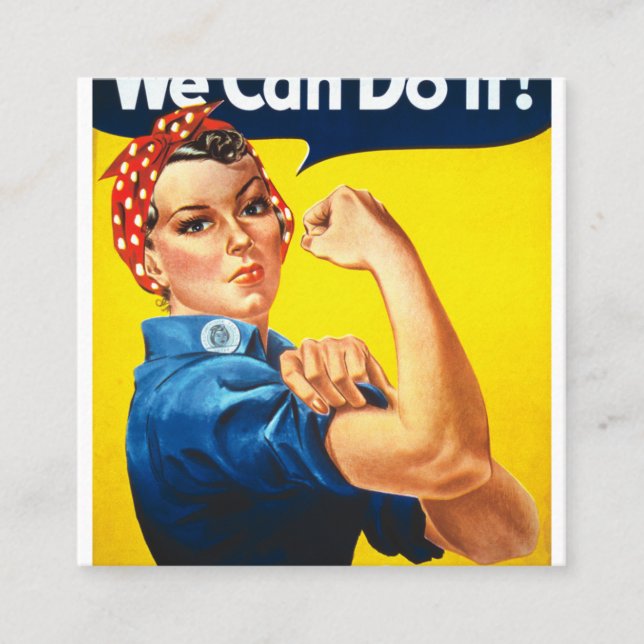 Cartão De Visita Quadrado Podemos fazê-lo (Frente)