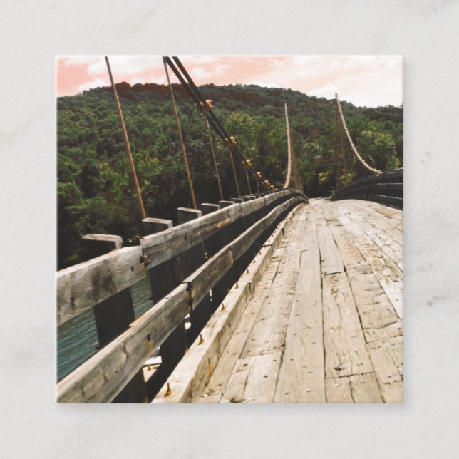 Cartão De Visita Quadrado ponte castor (Frente)