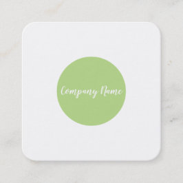 Cartão De Visita Quadrado ponto verde quadrado