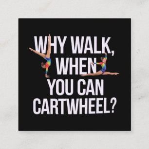 Cartão De Visita Quadrado Por Que Caminhar Quando Você Pode Roda De Carro? P