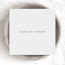 Cartão De Visita Quadrado Praça das Cinzas Simples Modernas Profissionais