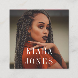 Cartão De Visita Quadrado Praça de Fotos Profissionais Minimalista Moderna