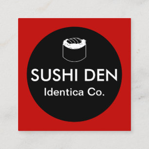 Cartão De Visita Quadrado praça sushi