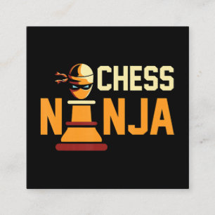 Cartão De Visita Quadrado Presente legal Chess Ninja Chess