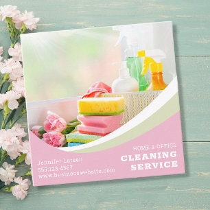 Cartão De Visita Quadrado Prestações de serviço de limpeza profissional
