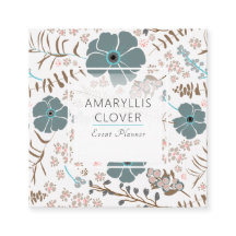 Primavera Floral Mix Teal, Cinza Rosa