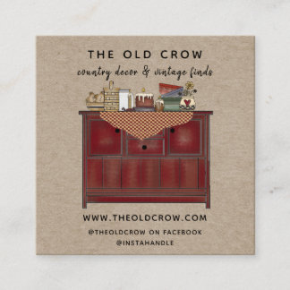 Cartão De Visita Quadrado Primitivo País Russo