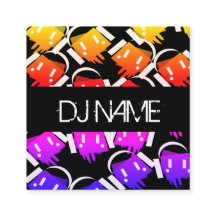 Produtor de Música de Negócios de DJ Colorido Neon