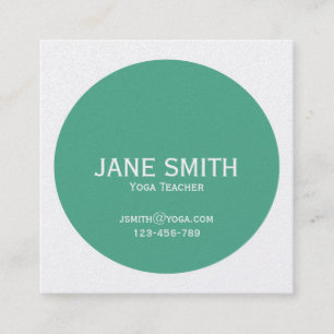 Cartão De Visita Quadrado Professor Yoga Blue Yoga Instrutor moderno