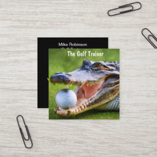 Cartão De Visita Quadrado Profissional de formação de lições Douradas