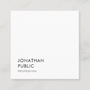 Cartão De Visita Quadrado Profissional elegante de Modelo simples de tendênc