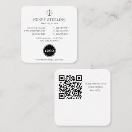 Cartão De Visita Quadrado Profissional Jurídico Premium Personalizável