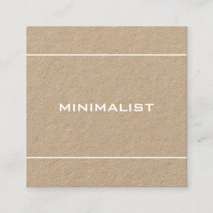 Cartão De Visita Quadrado profissional minimalista elegante kraft_paper
