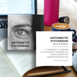 Cartão De Visita Quadrado Profissional minimalista moderno