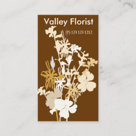 Cartão De Visita Quadrado Profissional moderno de florescência do florista