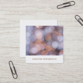 Cartão De Visita Quadrado Profissional moderno elegante de padrão azul-de-ou