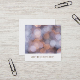 Cartão De Visita Quadrado Profissional moderno elegante de padrão azul-de-ou