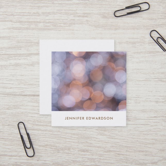 Cartão De Visita Quadrado Profissional moderno elegante de padrão azul-de-ou (Frente/Verso In Situ)