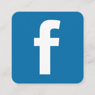 Cartão De Visita Quadrado Promocional/azul de Facebook