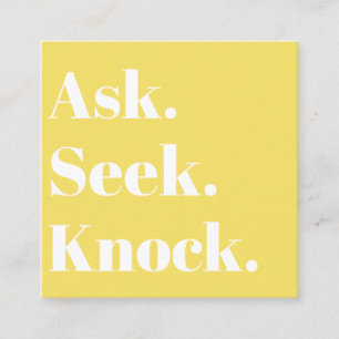 Cartão De Visita Quadrado Promocional de código QR da Church Business Amarel