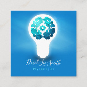Cartão De Visita Quadrado Psicólogo / Neurologista