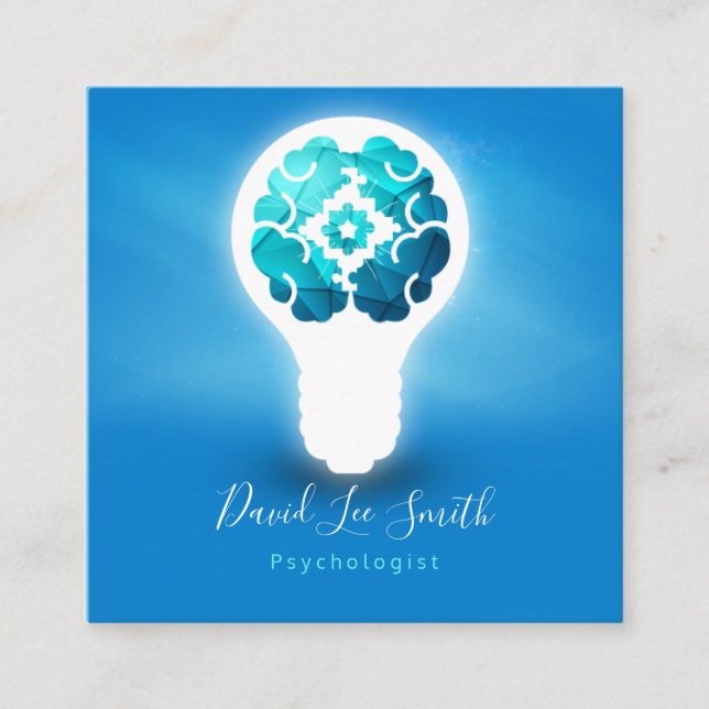 Cartão De Visita Quadrado Psicólogo / Neurologista (Frente)