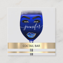 Cartão De Visita Quadrado Pub Coctail Wine Bar Bebidas Restaurant Cinza QRCO