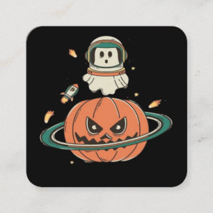 Cartão De Visita Quadrado Pumpkin Planet