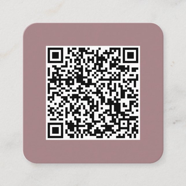 Cartão De Visita Quadrado QR code-Social Media-Modern-Simple-Professional Sq (Frente)
