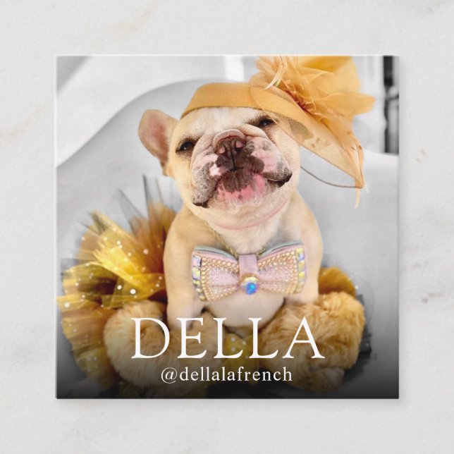 Cartão De Visita Quadrado QR de digitalização de fotos dupla personalizada m (Frente)