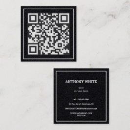 Cartão De Visita Quadrado QR Premium personalizado