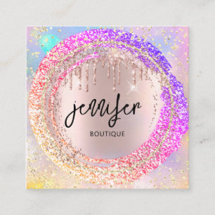 Cartão De Visita Quadrado QRCodeLogo do Compro Brique Profissional - Coleta 