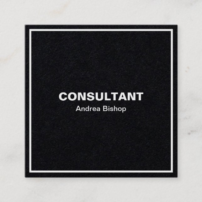 Cartão de visita Quadrado Quadrado de Quadro Limpo (Frente)