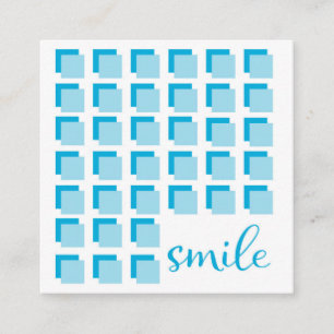 Cartão De Visita Quadrado Quadrado do cartão da referência do dentista