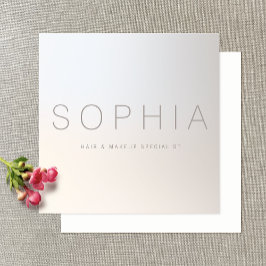 Cartão De Visita Quadrado Quadrado Luminoso Moderno Mínimo da Chic