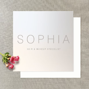 Cartão De Visita Quadrado Quadrado Luminoso Moderno Mínimo da Chic