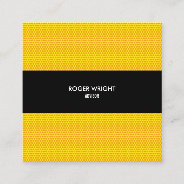 Cartão De Visita Quadrado Quadrado profissional moderno da bolinhas (Frente)