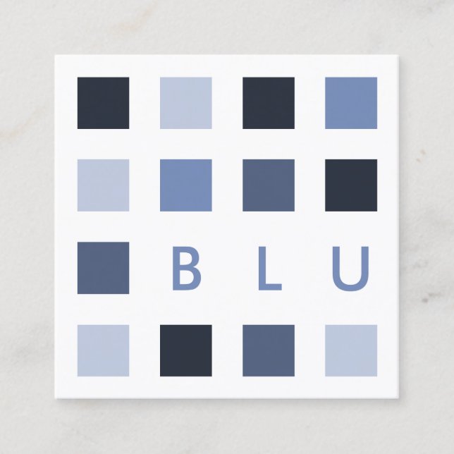 Cartão De Visita Quadrado quadrados da modificação (Frente)