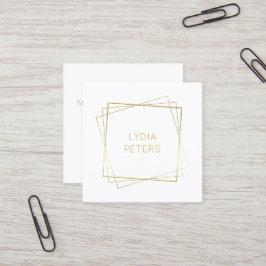 Cartão De Visita Quadrado Quadros dourados