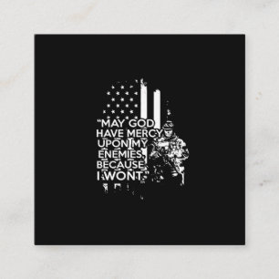 Cartão De Visita Quadrado que Deus tenha compaixão sobre meus inimigos porqu