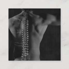 Cartão De Visita Quadrado Quiroterapia da foto da folha de prova do desenho