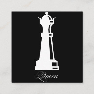Cartão De Visita Quadrado Rainha Chess Piece Halloween Figuram Xadrez