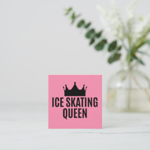 Cartão De Visita Quadrado Rainha Ice de Patinação - Patinação no Gelo