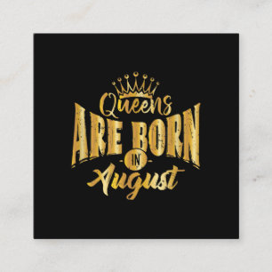 Cartão De Visita Quadrado Rainhas São Nasceres No Dia Da Mulher Negra De Ago