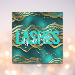 Cartão De Visita Quadrado Raiz Típica Típica Bela Maquiagem Artista Lashes