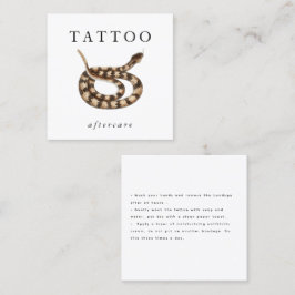 Cartão De Visita Quadrado Rattle Cobra Tatuagem Após Cuidados Modernos