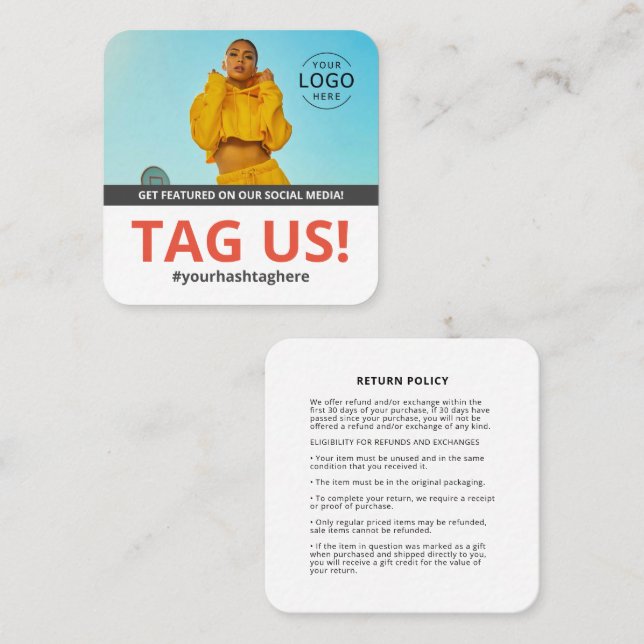 Cartão De Visita Quadrado Receba destaque em nossas mídias sociais | Polític (Frente/Verso)