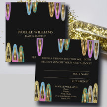 Referência de Cliente de Clipes de Cabelo com Lent