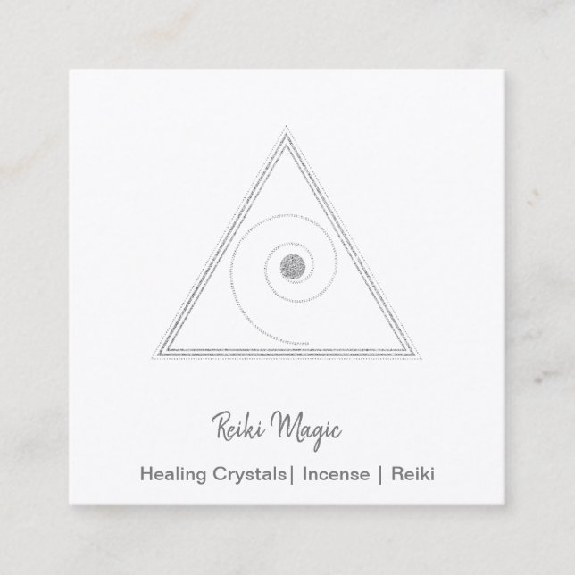Cartão De Visita Quadrado Reiki Magic (Frente)